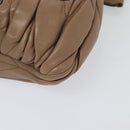 Miu Miu Matelasse Chain Shoulder Bag Leather Pink Silver Auth bs27996-13