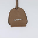 Miu Miu Matelasse Chain Shoulder Bag Leather Pink Silver Auth bs27996-15