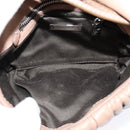 Miu Miu Matelasse Chain Shoulder Bag Leather Pink Silver Auth bs27996-18