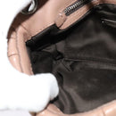 Miu Miu Matelasse Chain Shoulder Bag Leather Pink Silver Auth bs27996-20