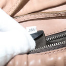 Miu Miu Matelasse Chain Shoulder Bag Leather Pink Silver Auth bs27996-23