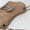 Miu Miu Matelasse Chain Shoulder Bag Leather Pink Silver Auth bs27996-6