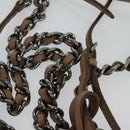 Miu Miu Matelasse Chain Shoulder Bag Leather Pink Silver Auth bs27996-8