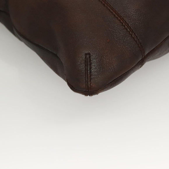 BOTTEGA VENETA Shoulder Bag Leather Brown Auth bs27997