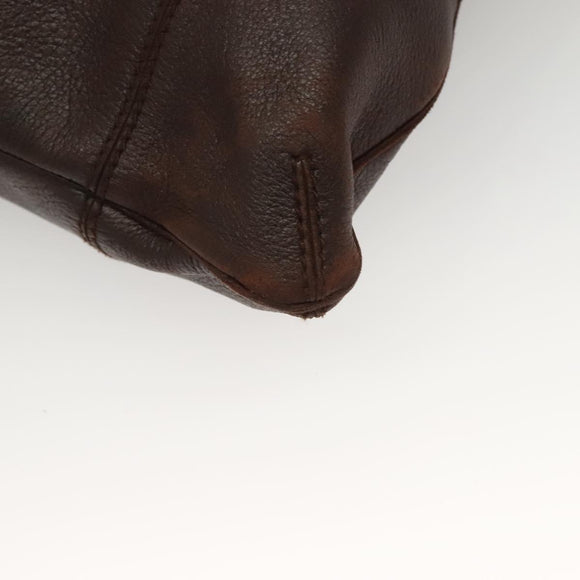 BOTTEGA VENETA Shoulder Bag Leather Brown Auth bs27997