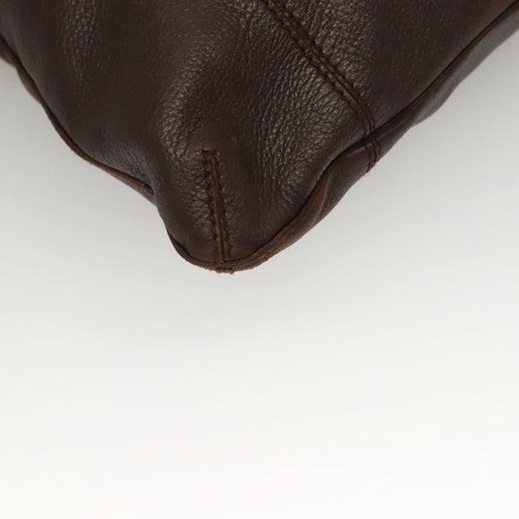 BOTTEGA VENETA Shoulder Bag Leather Brown Auth bs27997