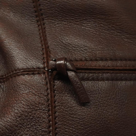 BOTTEGA VENETA Shoulder Bag Leather Brown Auth bs27997