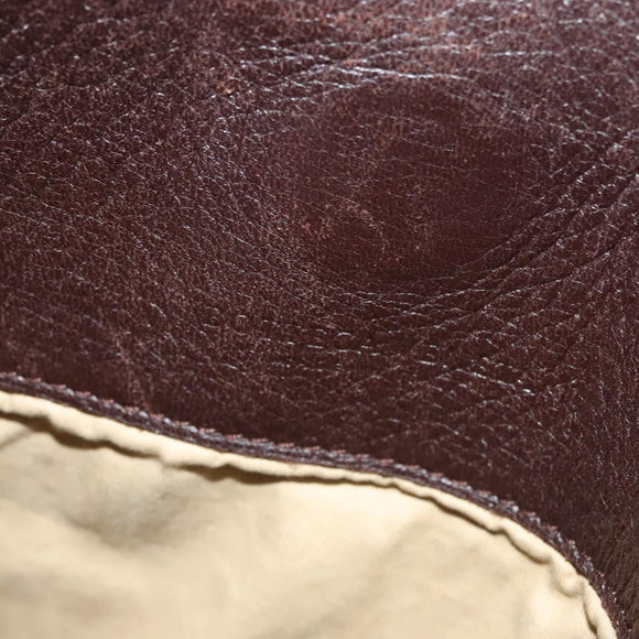 BOTTEGA VENETA Shoulder Bag Leather Brown Auth bs27997