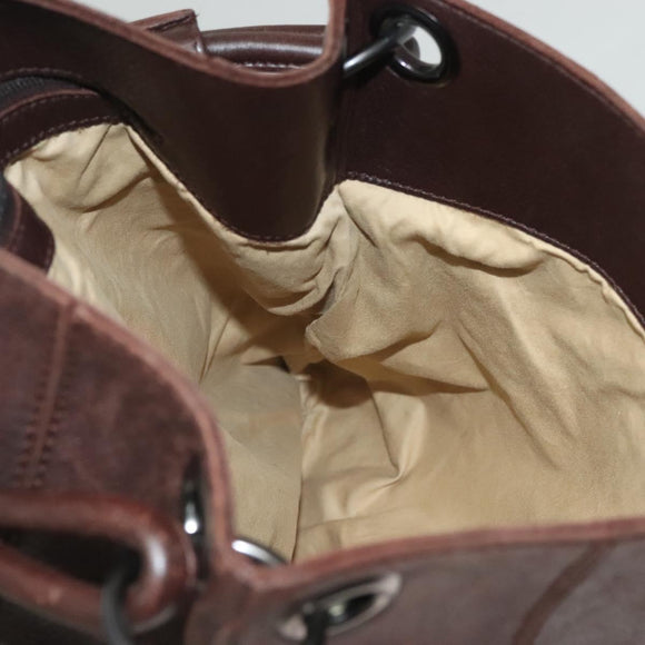 BOTTEGA VENETA Shoulder Bag Leather Brown Auth bs27997