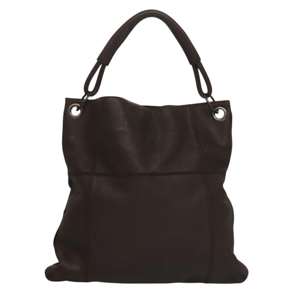 BOTTEGA VENETA Shoulder Bag Leather Brown Auth bs27997