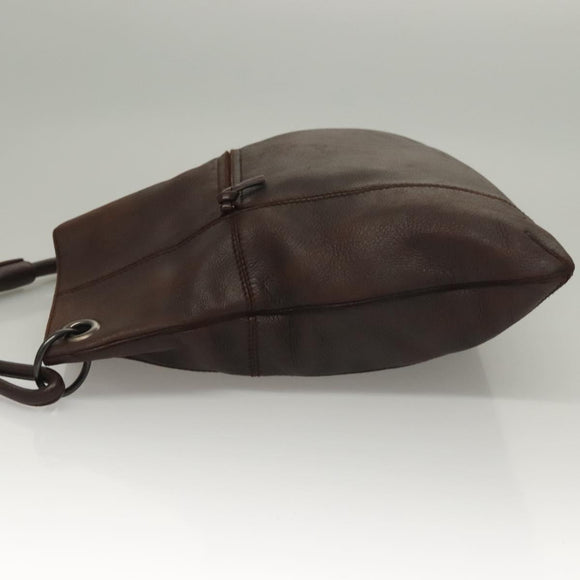 BOTTEGA VENETA Shoulder Bag Leather Brown Auth bs27997