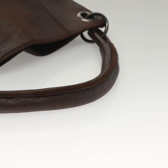 BOTTEGA VENETA Shoulder Bag Leather Brown Auth bs27997