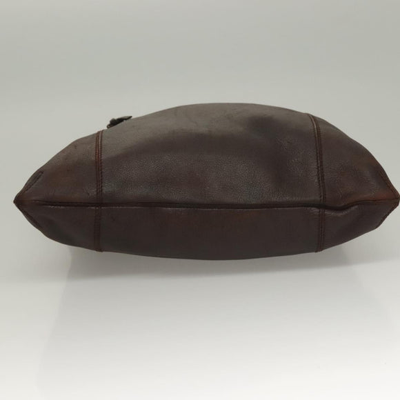 BOTTEGA VENETA Shoulder Bag Leather Brown Auth bs27997