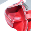 BOTTEGA VENETA INTRECCIATO Bifold Wallet Leather Red Auth bs28002-11