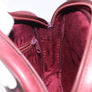 CARTIER Shoulder Bag Leather Bordeaux Gold Auth bs28003-19