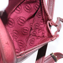 CARTIER Shoulder Bag Leather Bordeaux Gold Auth bs28003-22