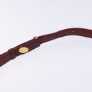 CARTIER Shoulder Bag Leather Bordeaux Gold Auth bs28003-8