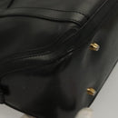 BURBERRY Hand Bag Leather Black Gold Auth bs28007-10