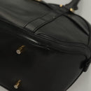 BURBERRY Hand Bag Leather Black Gold Auth bs28007-11