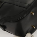 BURBERRY Hand Bag Leather Black Gold Auth bs28007-12