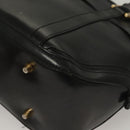 BURBERRY Hand Bag Leather Black Gold Auth bs28007-13