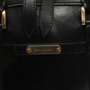 BURBERRY Hand Bag Leather Black Gold Auth bs28007-15