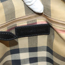 BURBERRY Hand Bag Leather Black Gold Auth bs28007-16