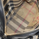 BURBERRY Hand Bag Leather Black Gold Auth bs28007-17