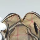 BURBERRY Hand Bag Leather Black Gold Auth bs28007-19