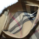 BURBERRY Hand Bag Leather Black Gold Auth bs28007-21