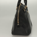 BURBERRY Hand Bag Leather Black Gold Auth bs28007-5