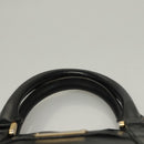 BURBERRY Hand Bag Leather Black Gold Auth bs28007-8