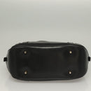 BURBERRY Hand Bag Leather Black Gold Auth bs28007-9