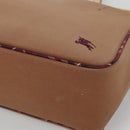 BURBERRY Blue Label Tote Bag Canvas Beige Silver Auth bs28008-9