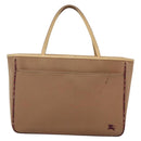 BURBERRY Blue Label Tote Bag Canvas Beige Silver Auth bs28008-13