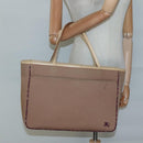BURBERRY Blue Label Tote Bag Canvas Beige Silver Auth bs28008-20
