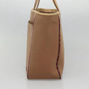 BURBERRY Blue Label Tote Bag Canvas Beige Silver Auth bs28008-4