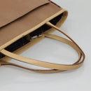 BURBERRY Blue Label Tote Bag Canvas Beige Silver Auth bs28008-7