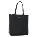 BURBERRY Tote Bag Nylon Black Silver Auth bs28010-1