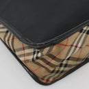 BURBERRY Tote Bag Nylon Black Silver Auth bs28010-14