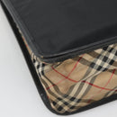 BURBERRY Tote Bag Nylon Black Silver Auth bs28010-16