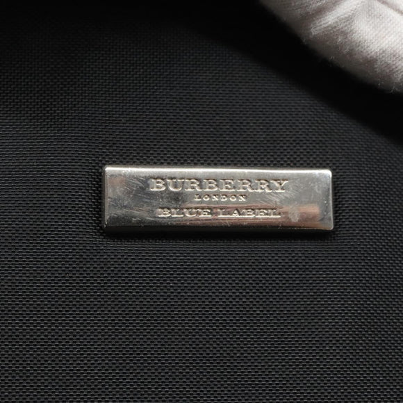 BURBERRY Tote Bag Nylon Black Silver Auth bs28010