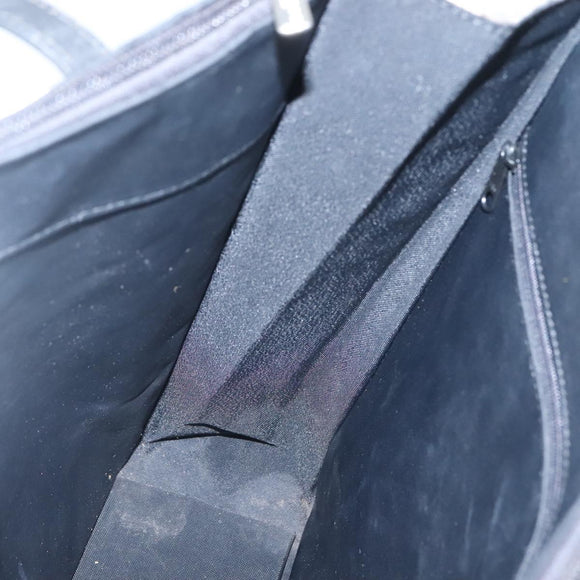 BURBERRY Tote Bag Nylon Black Silver Auth bs28010