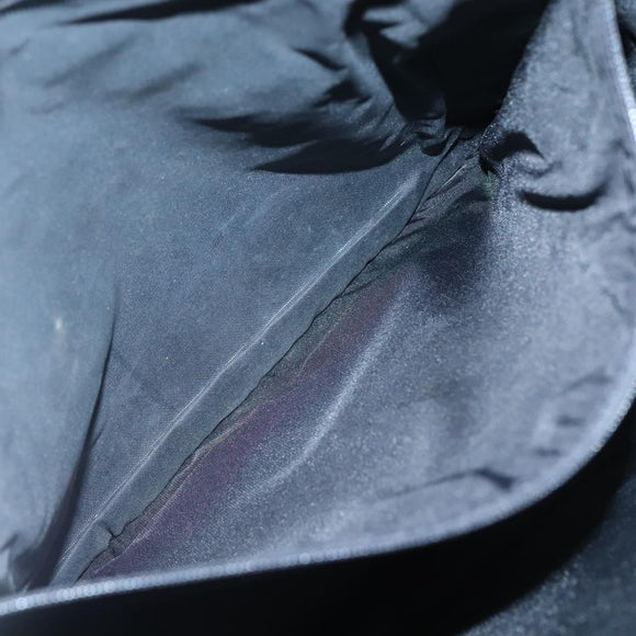 BURBERRY Tote Bag Nylon Black Silver Auth bs28010