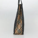 BURBERRY Tote Bag Nylon Black Silver Auth bs28010-4