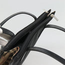 BURBERRY Tote Bag Nylon Black Silver Auth bs28010-6