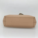 BURBERRY Tote Bag Leather Beige Gold Auth bs28011-5