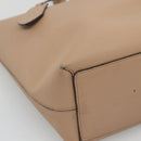 BURBERRY Tote Bag Leather Beige Gold Auth bs28011-16