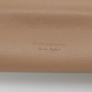 BURBERRY Tote Bag Leather Beige Gold Auth bs28011-12