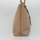 BURBERRY Tote Bag Leather Beige Gold Auth bs28011-3